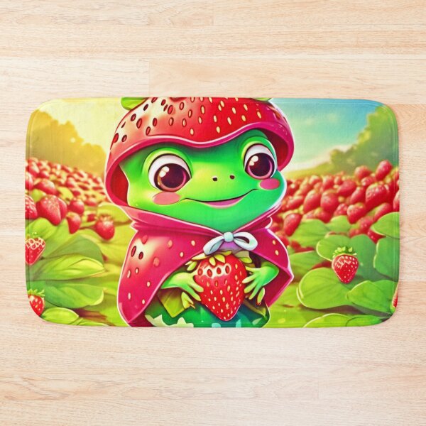 Item preview, Strawberry Frog: Adorable Chibi Cartoon designed and sold by Health And Fitness Posts e-Store.