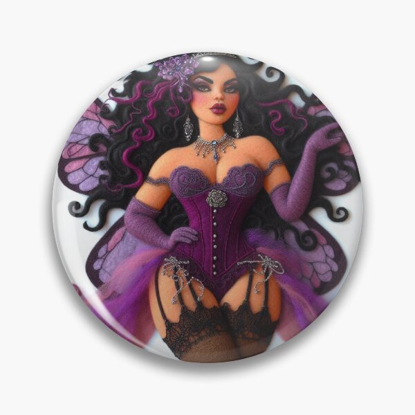 Item preview, Seductive Purple Burlesque Butterfly Fairy designed and sold by FairytalePress.