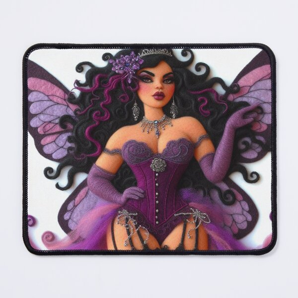 Item preview, Seductive Purple Burlesque Butterfly Fairy designed and sold by FairytalePress.