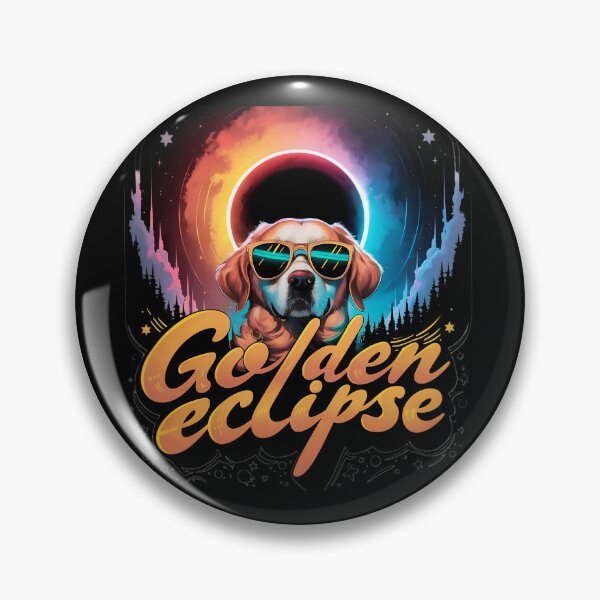 Item preview, Cute Golden Retriever Dog Eclipse designed and sold by PlanetMarker.