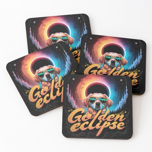 Item preview, Cute Golden Retriever Dog Eclipse designed and sold by PlanetMarker.
