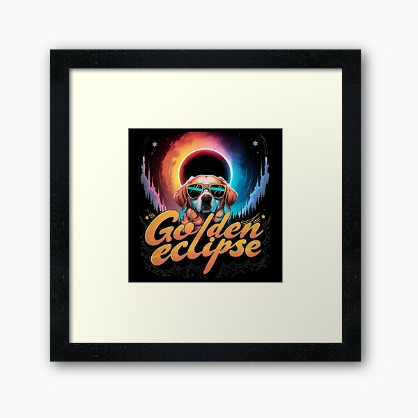 Item preview, Cute Golden Retriever Dog Eclipse designed and sold by PlanetMarker.