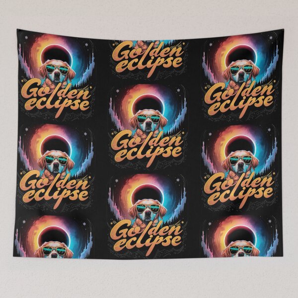 Item preview, Cute Golden Retriever Dog Eclipse designed and sold by PlanetMarker.