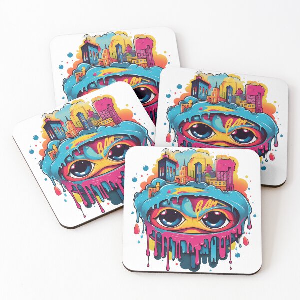 Item preview, Graffiti style urban dissatisfied eyes and city ontop 90s designed and sold by slemfiskz.