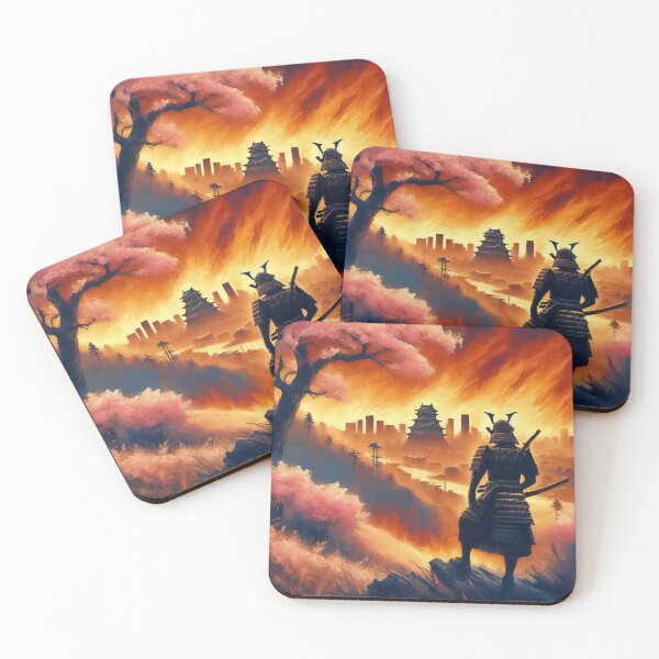 Item preview, Samurai Watching The Burning City Of Tokyo designed and sold by TomFrontierArt.