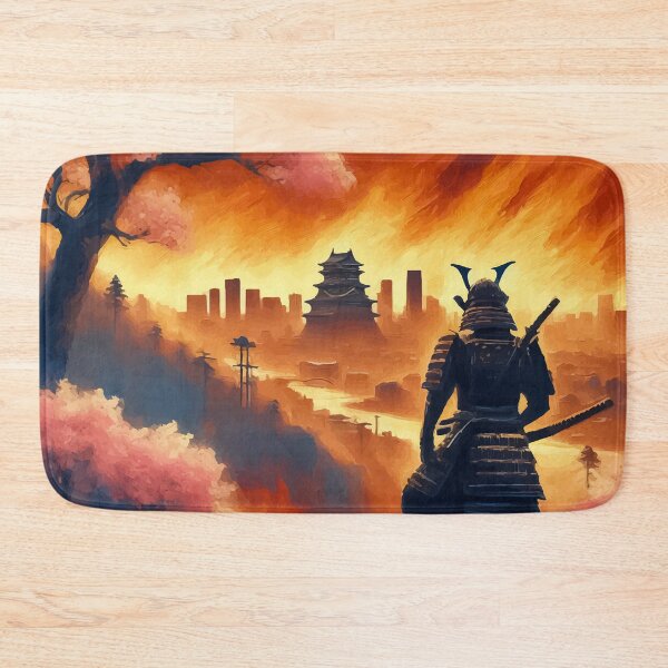 Item preview, Samurai Watching The Burning City Of Tokyo designed and sold by TomFrontierArt.