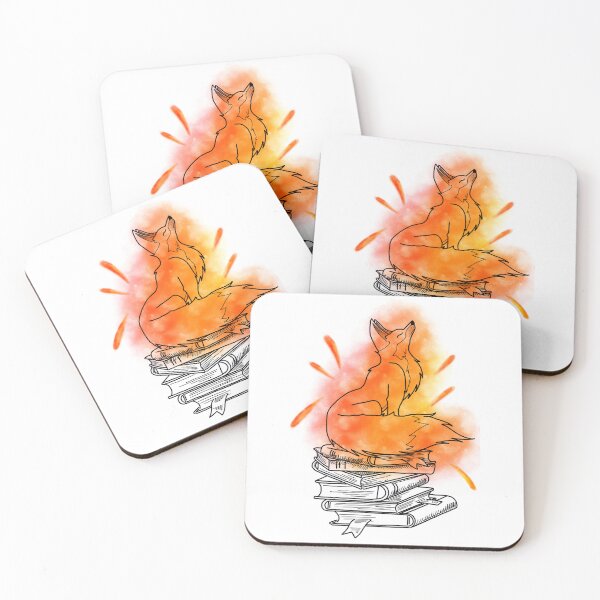 Item preview, Fox and books designed and sold by CoiGomesTattoo.