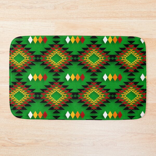 Item preview, Green / Fire Color Native Double Diamond Design 24 designed and sold by JMWCD.