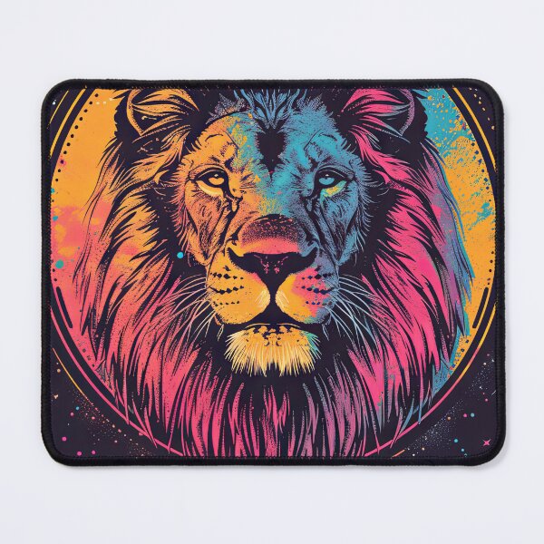 Item preview, Tri-Color Asiatic Lion Illustration designed and sold by OccultDreams.