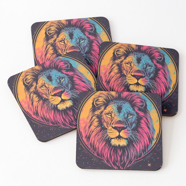 Item preview, Tri-Color Asiatic Lion Illustration designed and sold by OccultDreams.