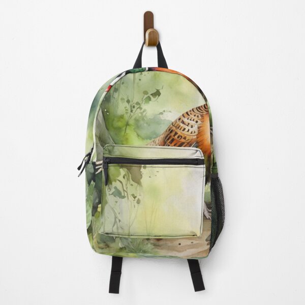 Item preview, Pheasant bird in green forest watercolor painting  designed and sold by shokA Design.