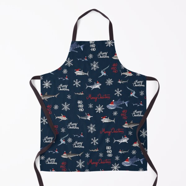 Item preview, MERRY CHRISTMAS FROM SHARKS-navy blue designed and sold by BEATRIZ ABAITUA.