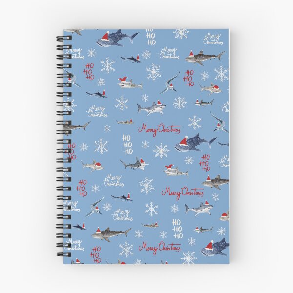 Item preview, MERRY CHRISTMAS FROM SHARKS-light blue designed and sold by BEATRIZ ABAITUA.