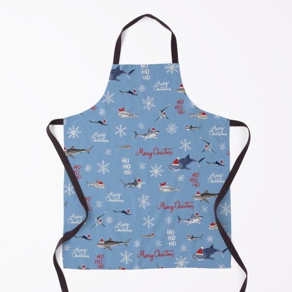Item preview, MERRY CHRISTMAS FROM SHARKS-light blue designed and sold by BEATRIZ ABAITUA.