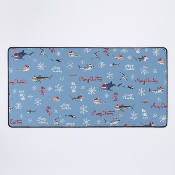 Artikelvorschau, FROHE WEIHNACHTEN VON SHARKS-hellblau entworfen und verkauft von BEATRIZ ABAITUA.