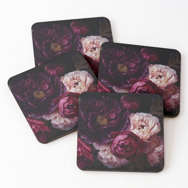 Item preview, Baroque Maximalism Bold Night Peonies Nightgarden designed and sold by UtArt.