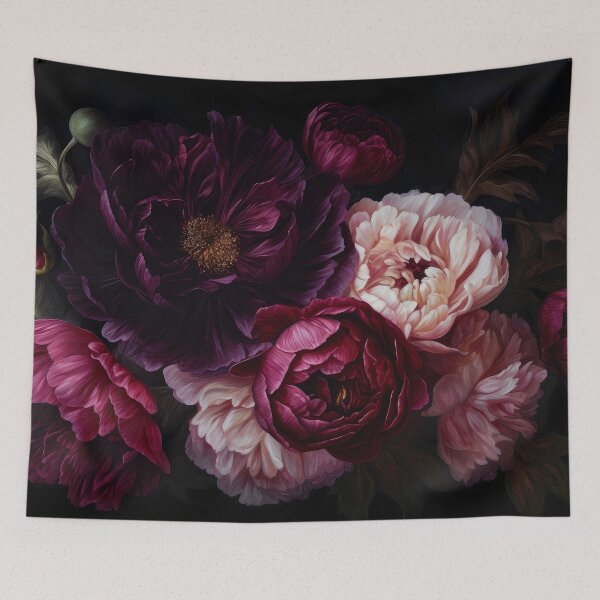 Item preview, Baroque Maximalism Bold Night Peonies Nightgarden designed and sold by UtArt.