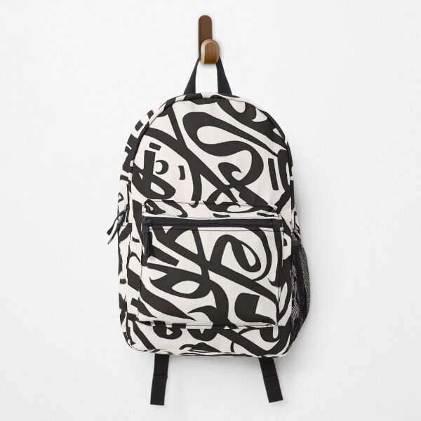 Item preview, Captivating black and white pattern crafted from calligraphic letters designed and sold by Margival.