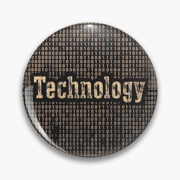 Item preview, Elegant Circularity: "Technology" in Serif Script Binary Matrix designed and sold by Ace Apparel  Attire.