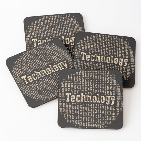 Item preview, Elegant Circularity: "Technology" in Serif Script Binary Matrix designed and sold by Ace Apparel  Attire.