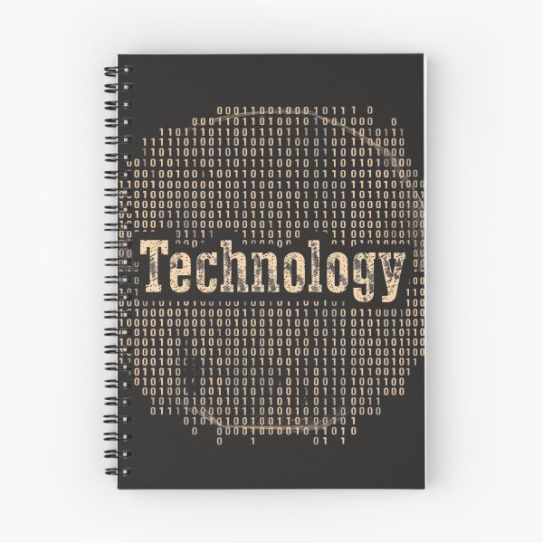 Item preview, Elegant Circularity: "Technology" in Serif Script Binary Matrix designed and sold by Ace Apparel  Attire.