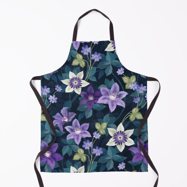 Item preview, Clematis vines and Liverleaf Anemone flower designed and sold by adenaJ.