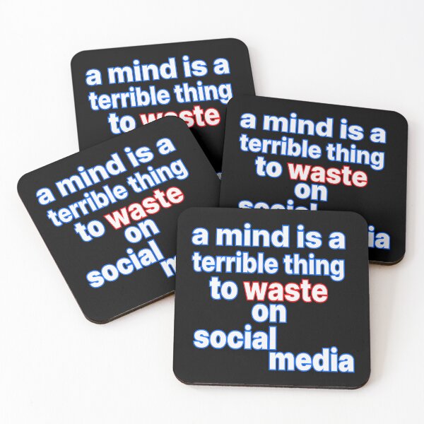 Item preview, SOCIAL MEDIA MIND WASTED designed and sold by Marni Scofidio Desi9ns.