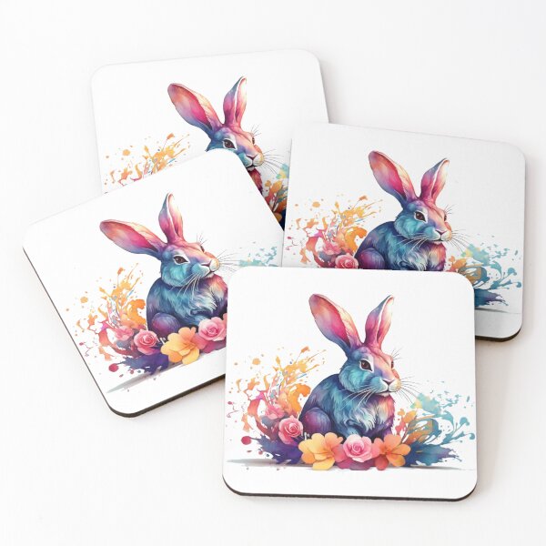 Item preview, a spring bunny as a digital watercolor designed and sold by Rose Design & Photos.