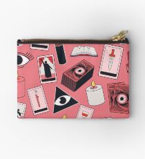 Tarot Iconography on Pink Studio Pouch