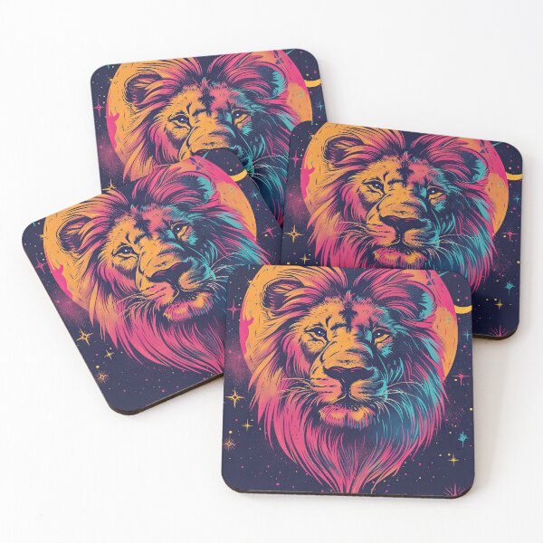 Item preview, Tri-Color Asiatic Lion Illustration (Variation) designed and sold by OccultDreams.