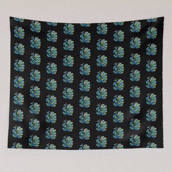 Item preview, Peacock Stained Glass Design for T-Shirts: Vibrant and Eye-Catching Artwork designed and sold by Gatsbird Design.
