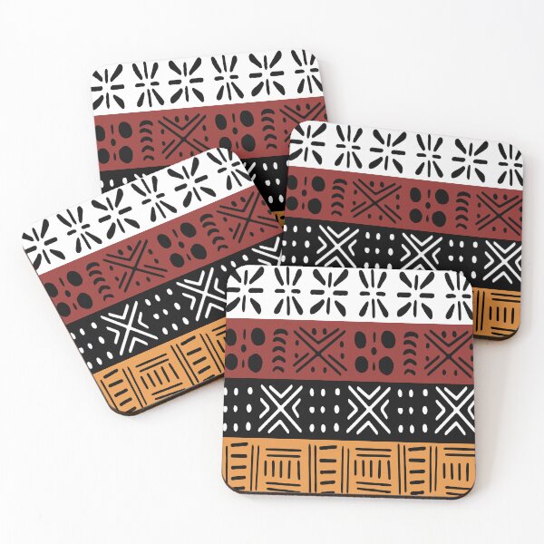 Aperçu de l'œuvre Motif ethnique traditionnel africain Bogolan créée et vendue par Wolagno.