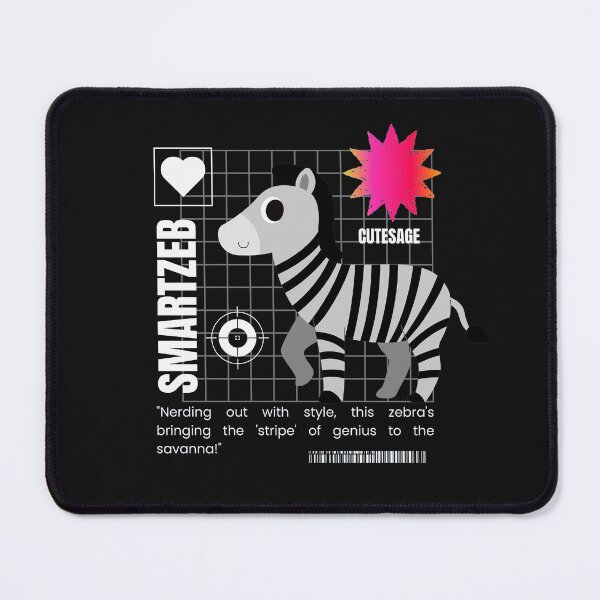 Item preview, Cute and Wise Baby Zebra - Black and White Adorable Smart Zebra - designed and sold by The Red Nox.