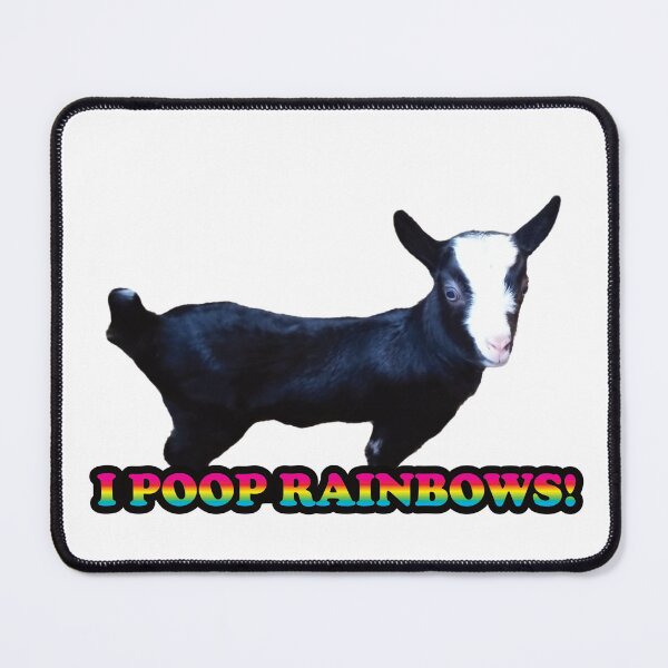 Item preview, I Poop Rainbows Cute Baby Goat And Rainbow Text designed and sold by TheRainFamily.