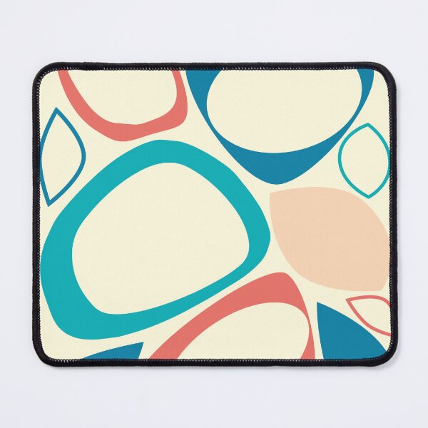 Item preview, Mid Century Modern Abstract 8 Blue, Peach, Teal, Yellow designed and sold by trdstudio.