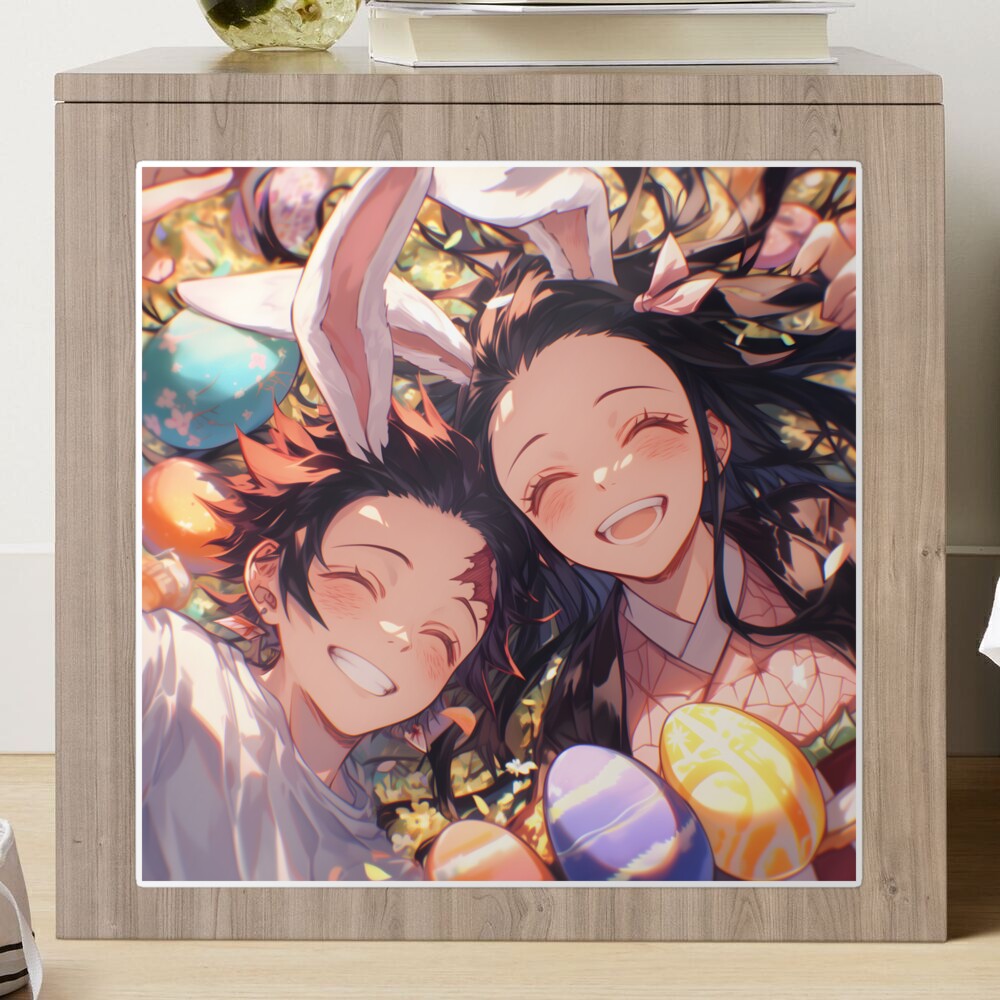 Tanjiro & Nezuko Kamado (Easter) - Demon Slayer 8 | Sticker