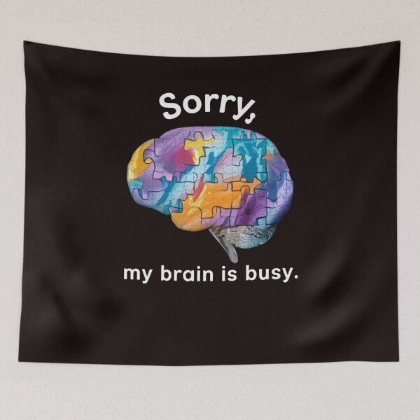 Item preview, Sorry, my brain is busy - purple designed and sold by Endless Projects.