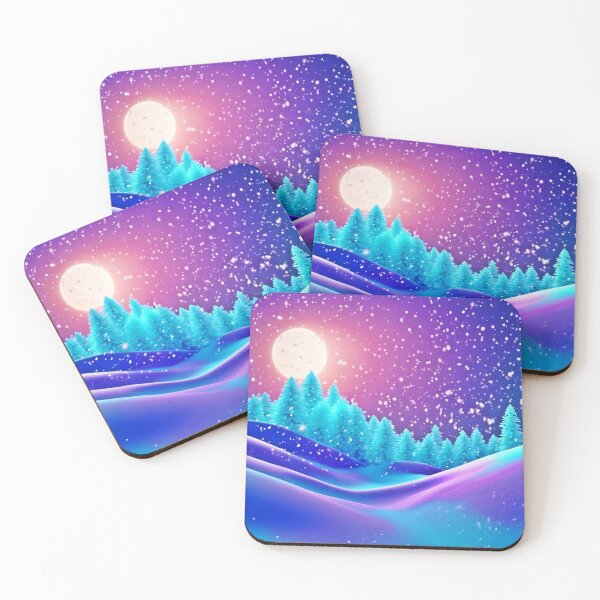 Item preview, Turquoise & Dark Blue Snow designed and sold by Health And Fitness Posts e-Store.