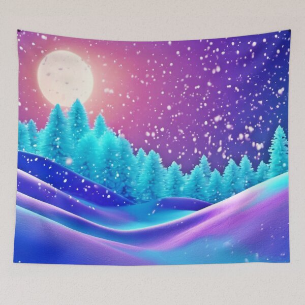 Item preview, Turquoise & Dark Blue Snow designed and sold by Health And Fitness Posts e-Store.