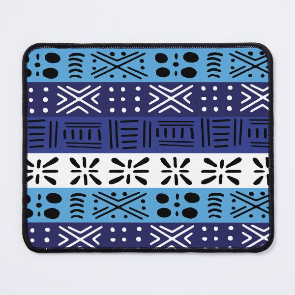 Item preview, blue African ethnic tribal bogolan designed and sold by Wolagno.