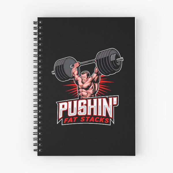 Item preview, Pushin' Fat Stacks Weightlifting Logo designed and sold by mrtraz.