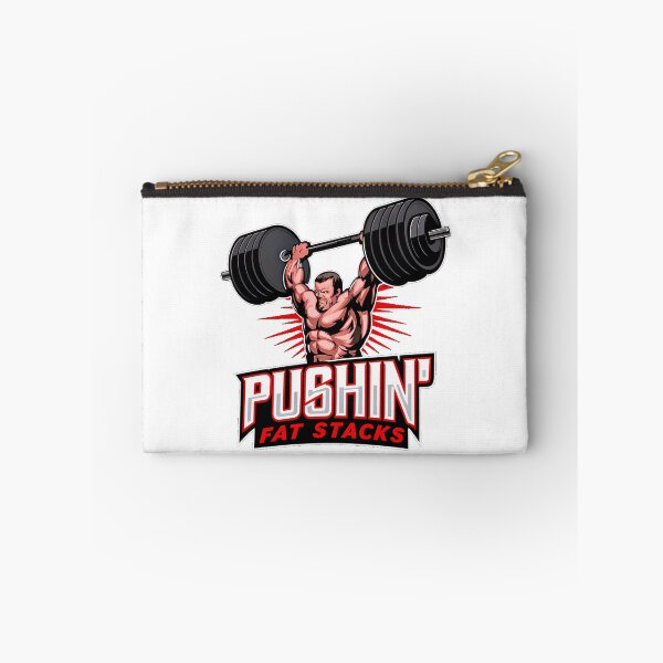 Item preview, Pushin' Fat Stacks Weightlifting Logo designed and sold by mrtraz.