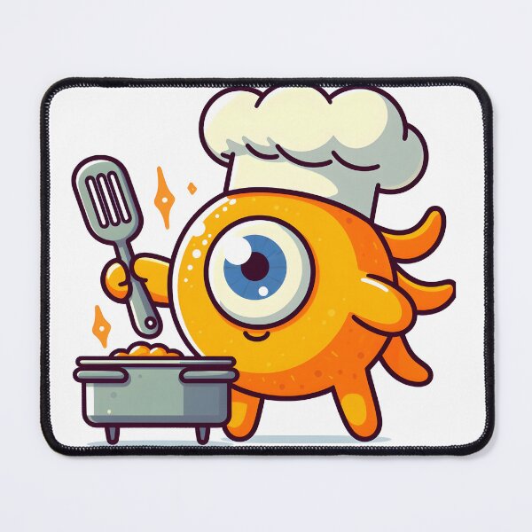 Item preview, Kawaii Sunny Cyclops With A Chef'S Hat Cooking designed and sold by CanvasCutie.