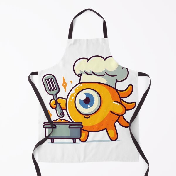 Item preview, Kawaii Sunny Cyclops With A Chef'S Hat Cooking designed and sold by CanvasCutie.