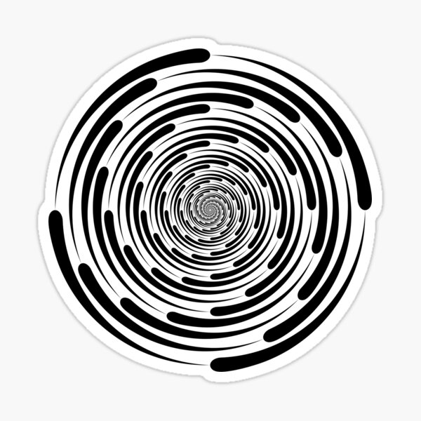 Optical spiral illusion. Magic psychedelic pattern, swirl