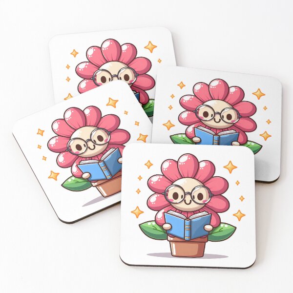 Item preview, Kawaii Flower With Glasses designed and sold by CanvasCutie.