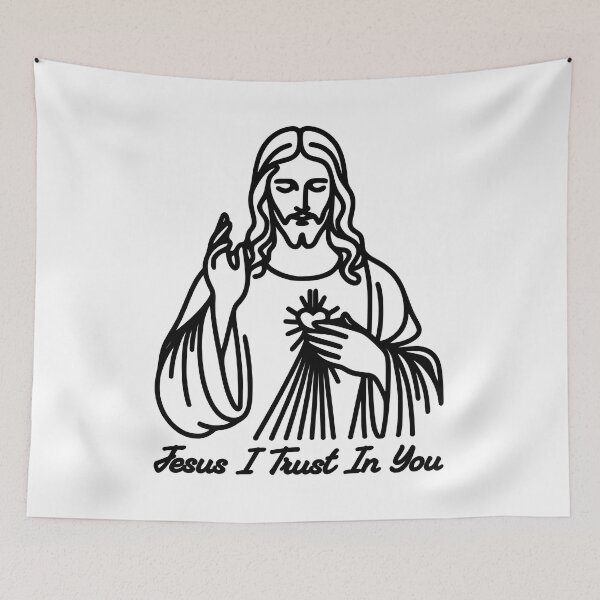 Item preview, Jesus I Trust In You! Black Line art designed and sold by PMCreative.