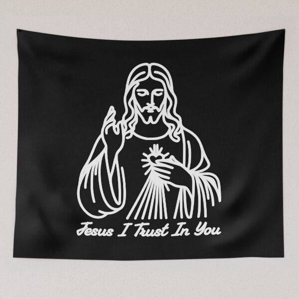 Item preview, Jesus I Trust In You! White Line art designed and sold by PMCreative.