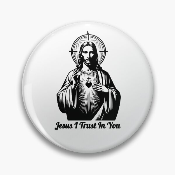 Item preview, Jesus I Trust In You! Black Vector designed and sold by PMCreative.