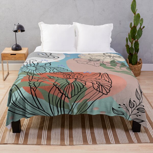 Item preview, Abstract home decorating minimalist flower line art wall poster designed and sold by jayne0524.